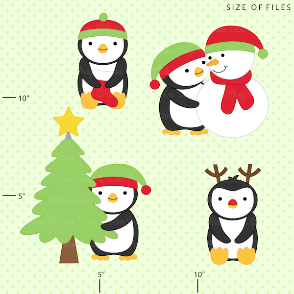 Christmas Penguins Clipart - Cliparts - Mygrafico.