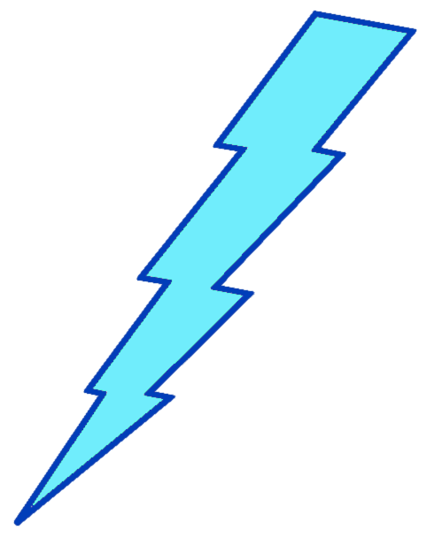 Blue Cartoon Lightning Bolt - ClipArt Best