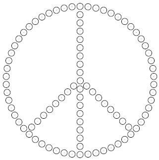 Peace Sign Rhinestone Template | Kylee | Pinterest