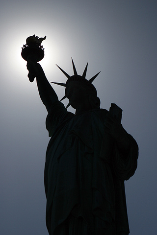 Statue of Liberty" Silhouette iPhone Wallpaper 320x480 | Flickr ...