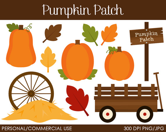 Pumpkin Patch Clipart Digital Clip Art Graphics by MareeTruelove