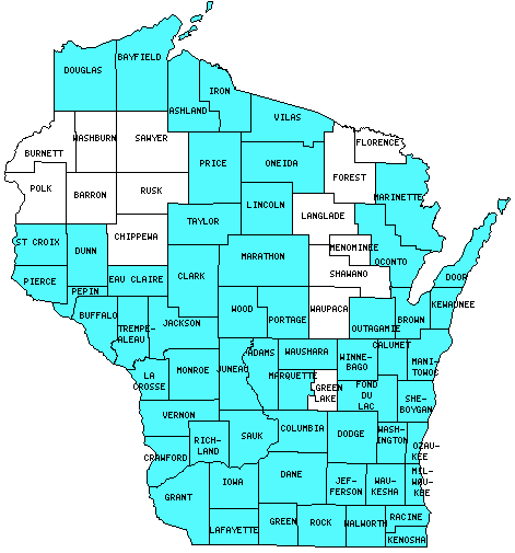 clipart map of wisconsin - photo #32