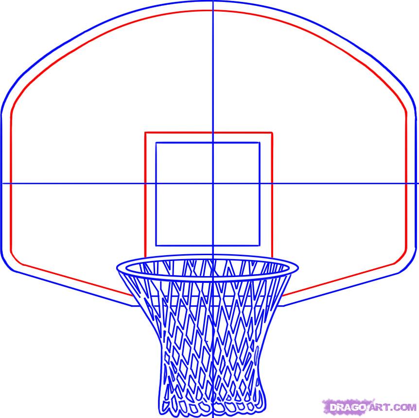 Draw A Basketball Hoop, Step By Step, Drawing Sheets, Added By Cliparts.co