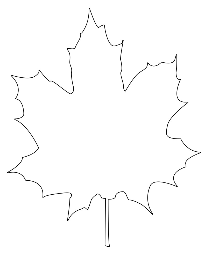 Maple Leaf Outline Printable Printable World Holiday