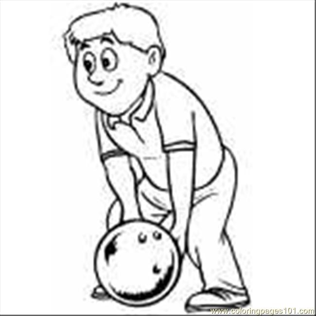 Bowler Making A Shot coloring page - Free Printable Coloring Pages