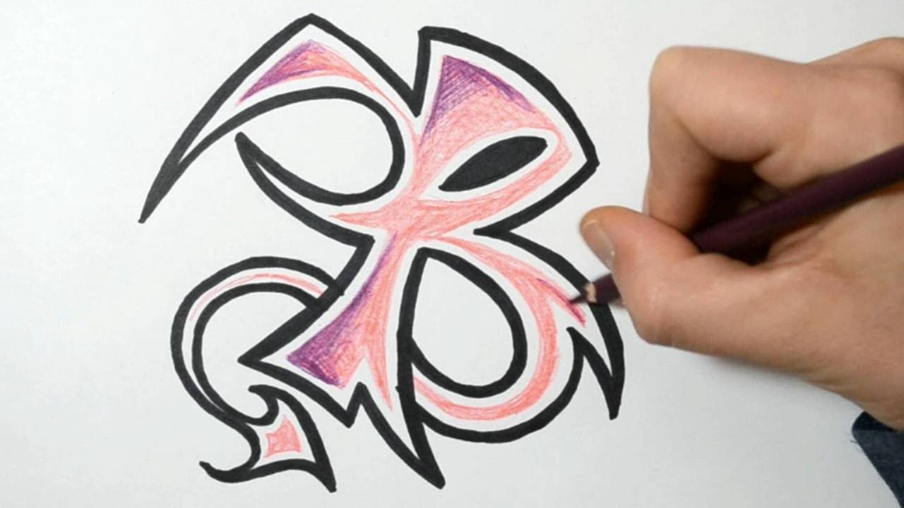 How to Draw Wild Graffiti Letters - B - YouTube