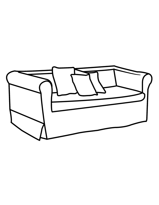 coloring pages couch - photo #18
