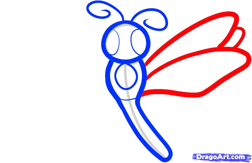 How to Draw a Dragonfly for Kids, Step by Step, Animals For Kids ...