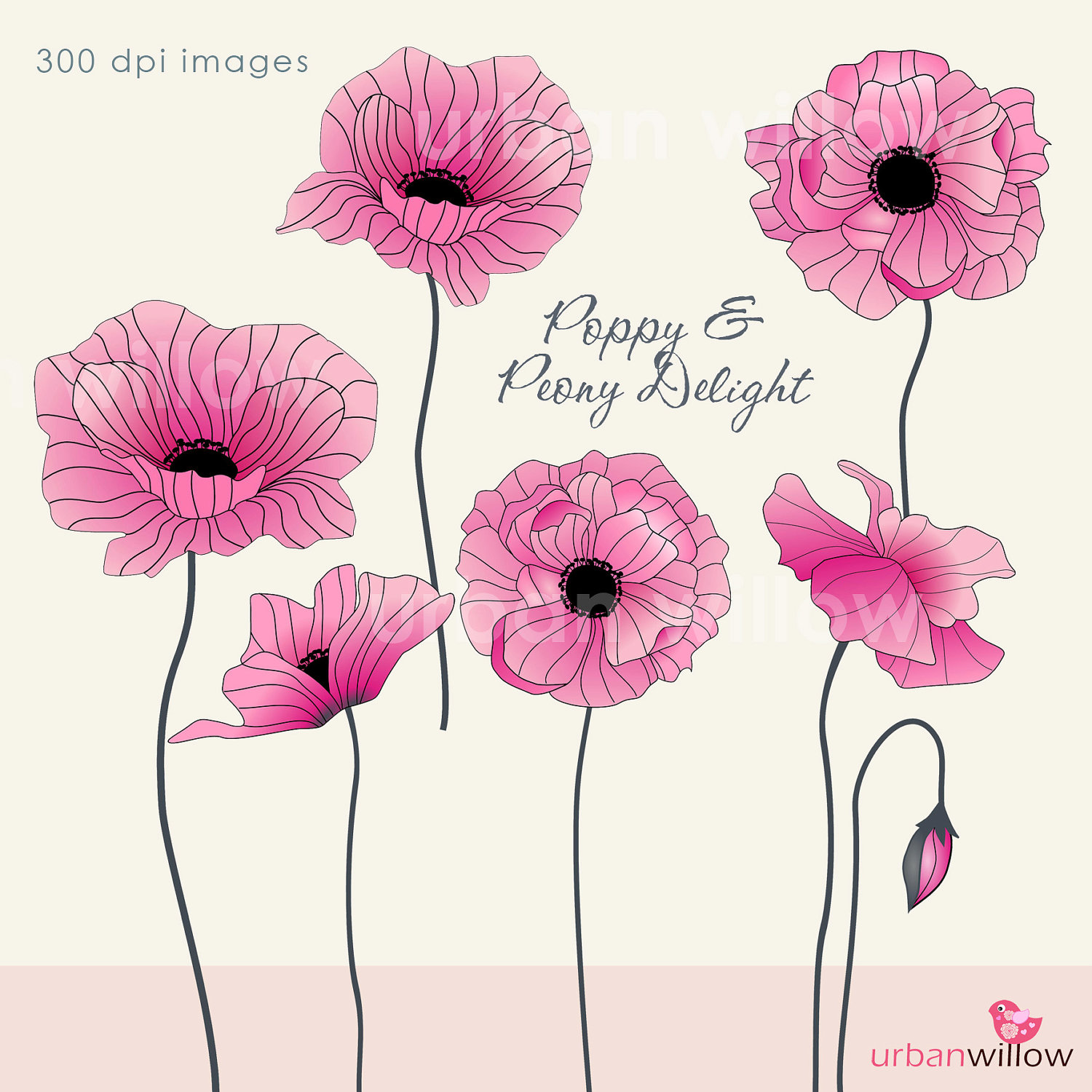 Digital Download Discoveries for CLIP ART FLOWERS from EasyPeach.com