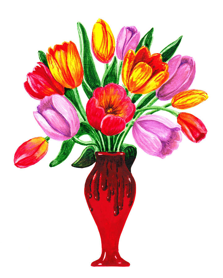 Tulips In The Vase by Irina Sztukowski - Tulips In The Vase ...
