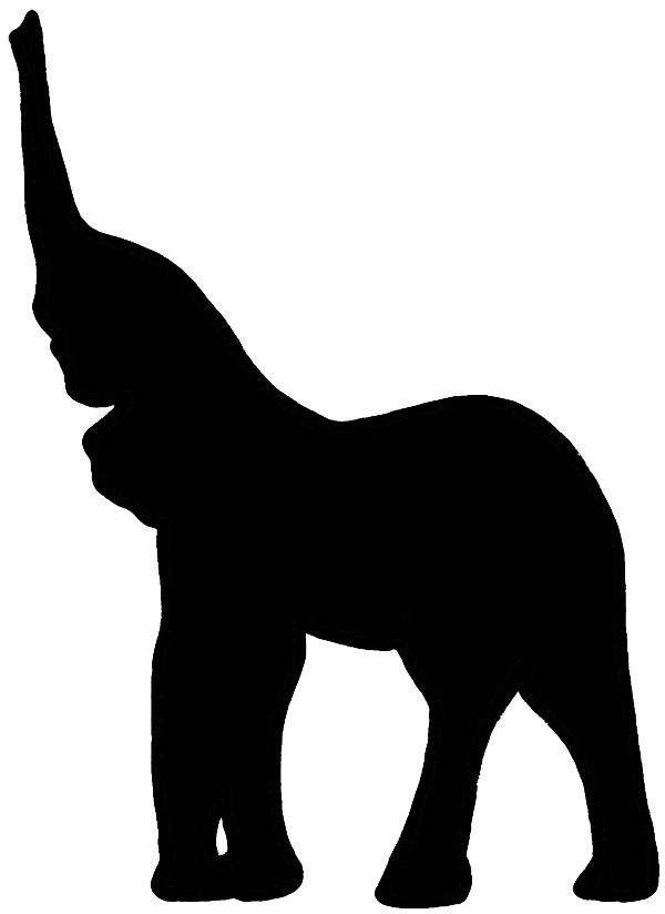 free elephant silhouette clip art - photo #47