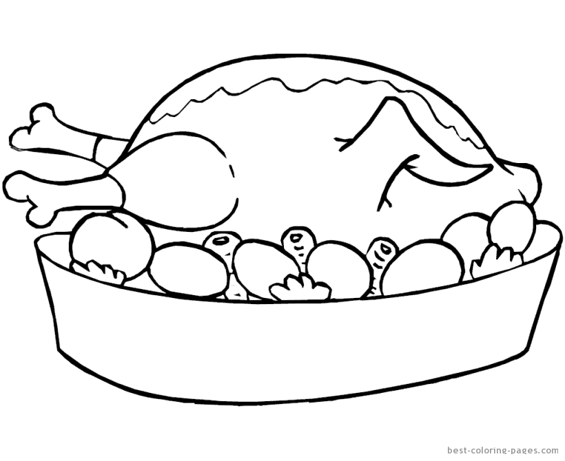 Thanksgiving dinner coloring pages | Best Coloring Pages - Free ...