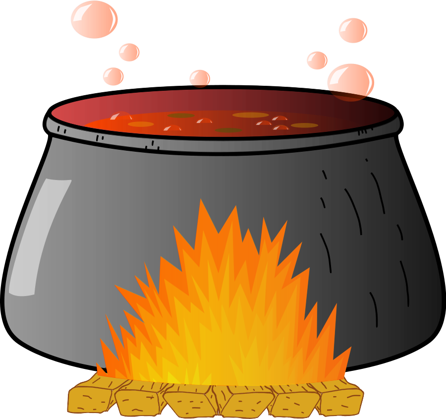 Witch with cauldron Clipart, vector clip art online, royalty free ...