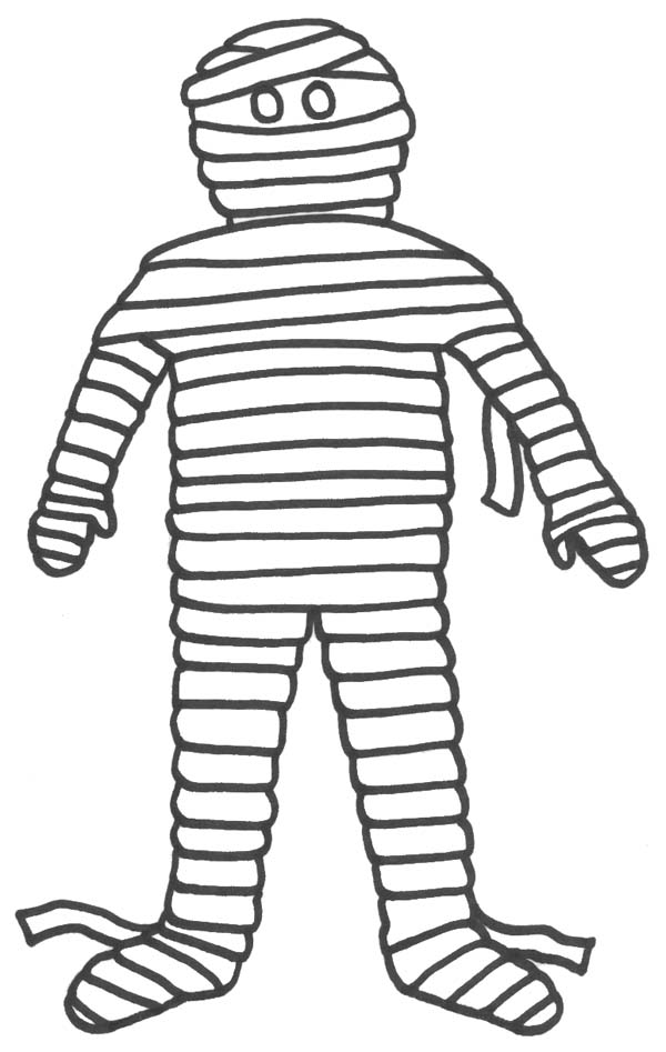 Standing Mummy Coloring Page - Free & Printable Coloring Pages For ...
