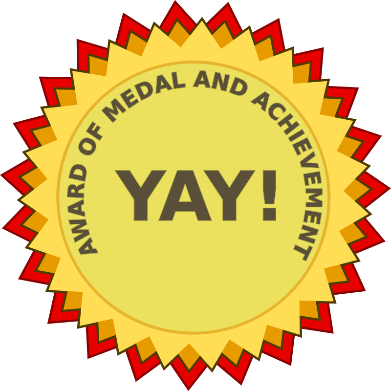 Clipart - Award of Medal and Achievement (path text)
