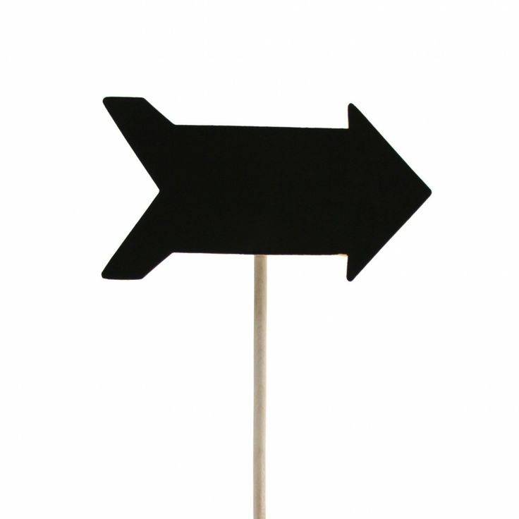 Candy Buffet Signs - Wooden Black Board Stick in Directional Arrow Sh…