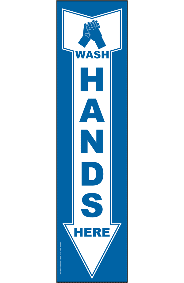 Wash Hands Here Sign NHE-13922 Hand Washing