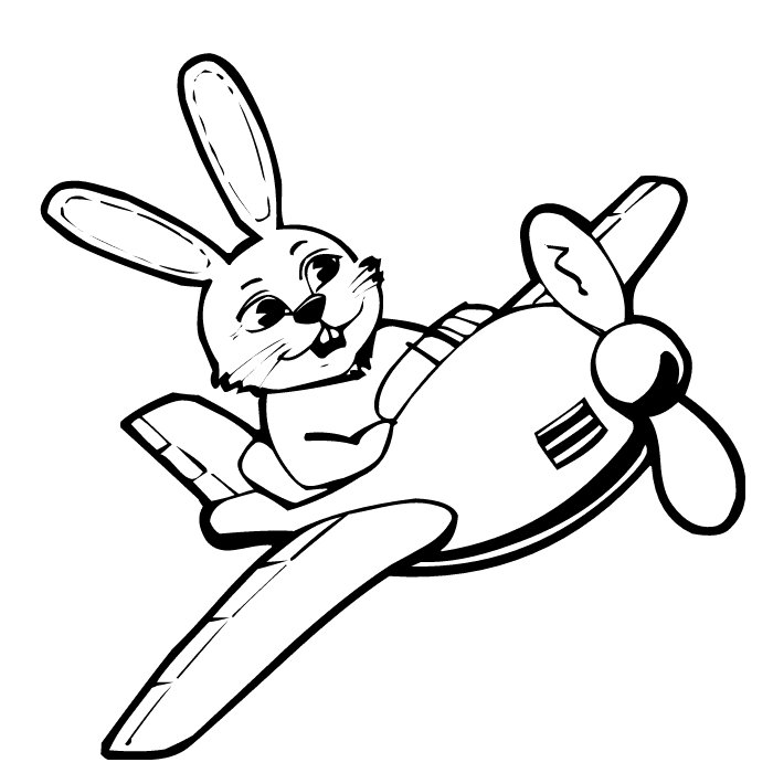 Animations A 2 Z - Coloring pages of airplanes
