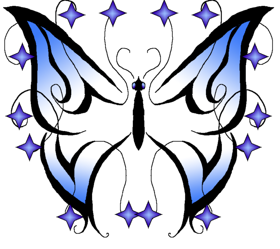 Blue Butterfly Tattoo by RedWitchProductions on deviantART