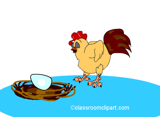 Animals Animated Clipart: chicken_egg_cc : Classroom Clipart
