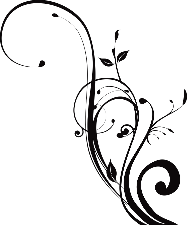Black And White Swirl Design Cliparts co