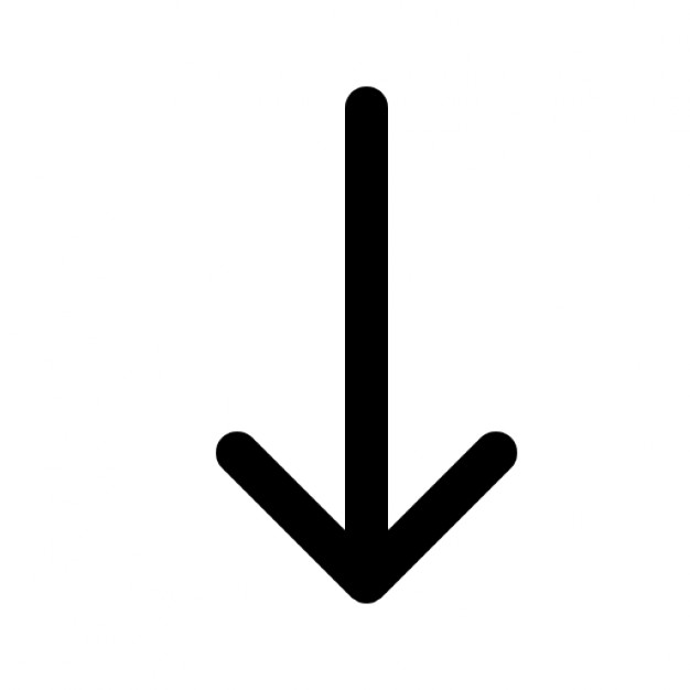 Thin arrow pointing to down Icons | Free Download
