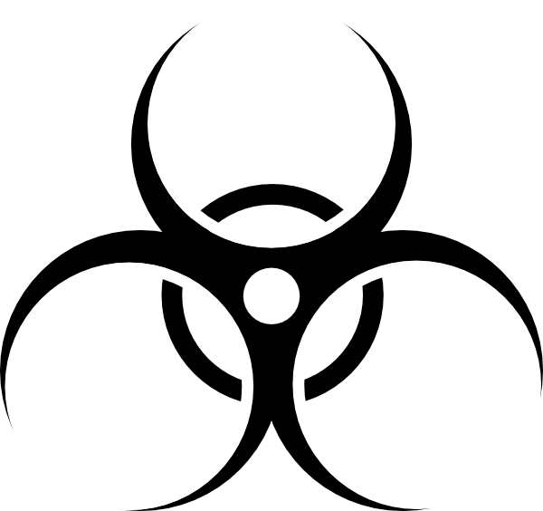 Biohazard Symbol clip art - vector clip art online, royalty free ...