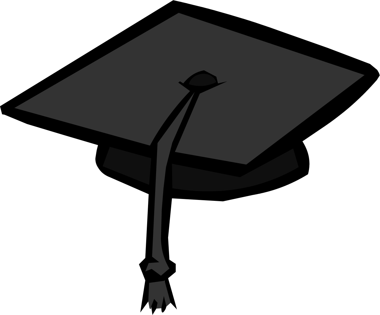 graduation hat clipart black - photo #35