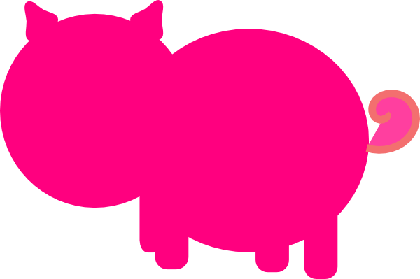Pink Pig clip art - vector clip art online, royalty free & public ...