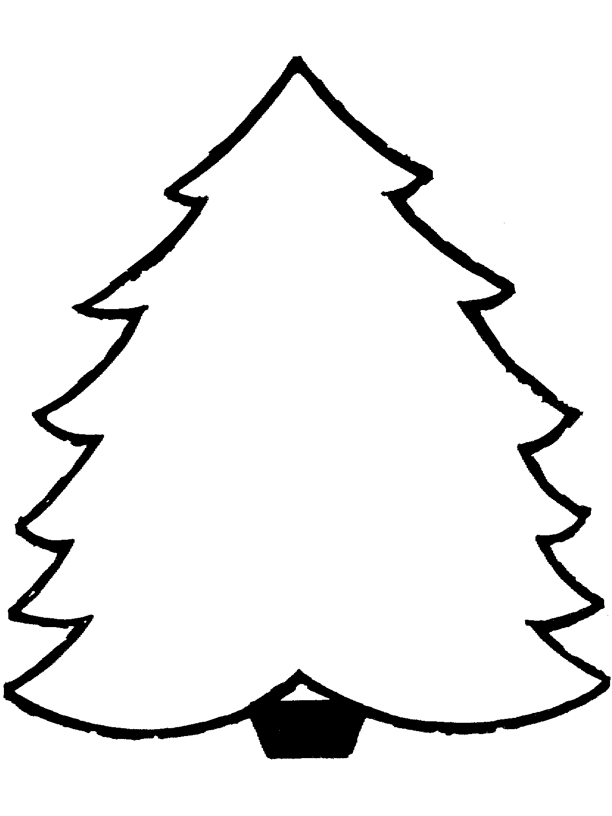Christmas Tree Outline Printable Images & Pictures - Becuo