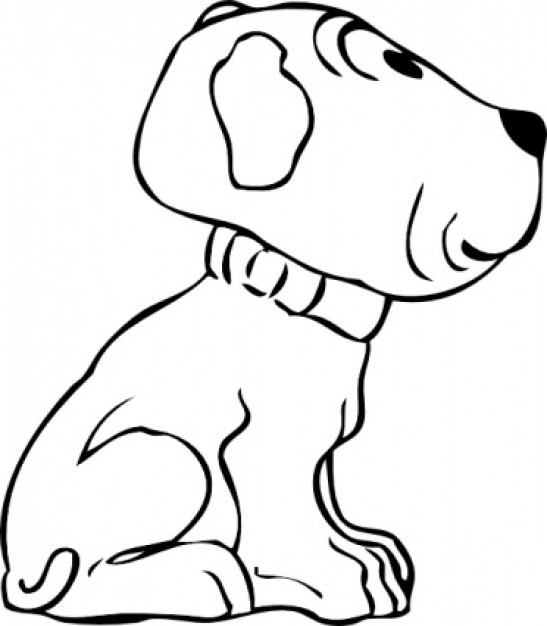 Puppy Side View clip art Vector | Free Download