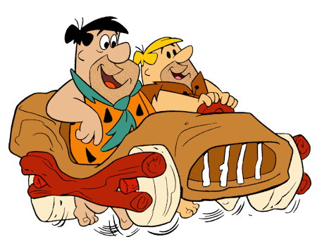 Free Barney Rubble Fred Flintstones Car Cartoon Clipart - I-Love ...
