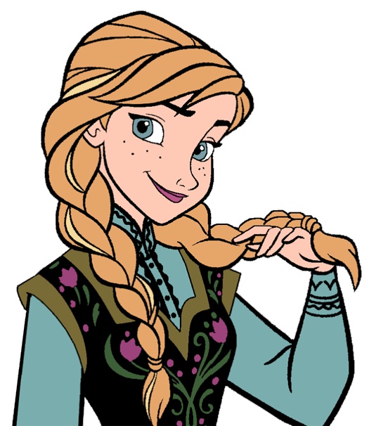 Image - Anna clip art with braids.jpg - DisneyWiki
