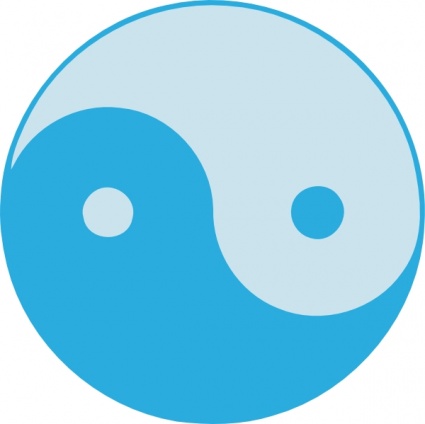 Blue Yin Yang clip art - Download free Other vectors