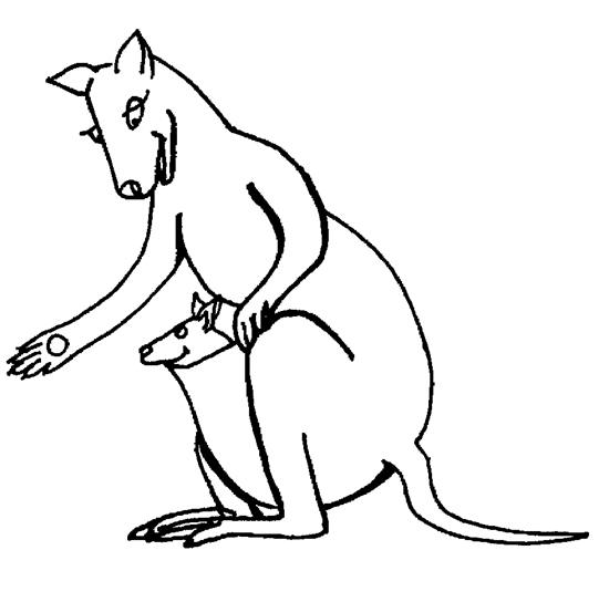 cute Kangaroo Coloring Pages for Kids | Great Coloring Pages