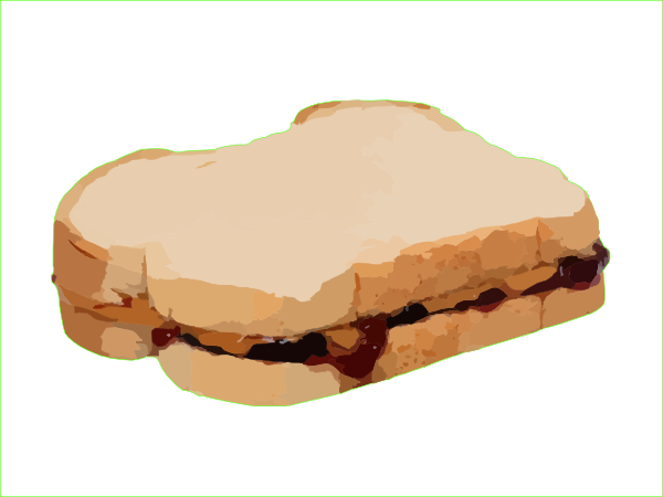 Peanut Butter Sandwich clip art - vector clip art online, royalty ...