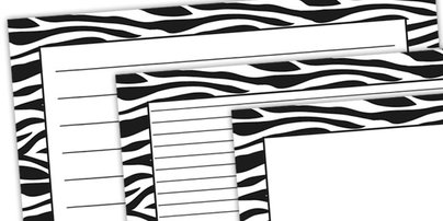 Zebra Pattern Landscape Page Border - safari, safari page borders ...