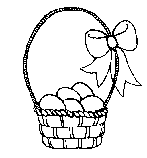 Easter Basket Clipart Black And White Images & Pictures - Becuo
