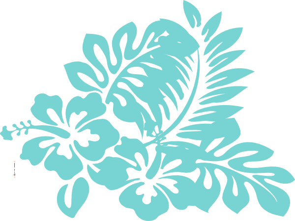 Blue Tropical Flower clip art - vector clip art online, royalty ...