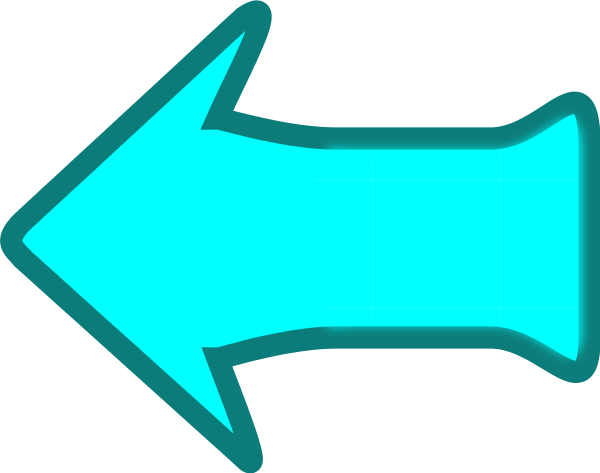 arrow pointing left blue - vector Clip Art