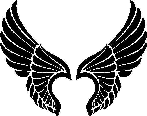 Pix For > Angel Wing Stencil