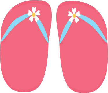 Pink Floral Flip Flops Clip Art - Pink Floral Flip Flops Image
