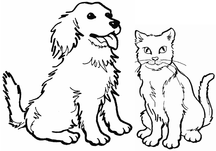 coloring pages puppies and kittens | Maria Lombardic