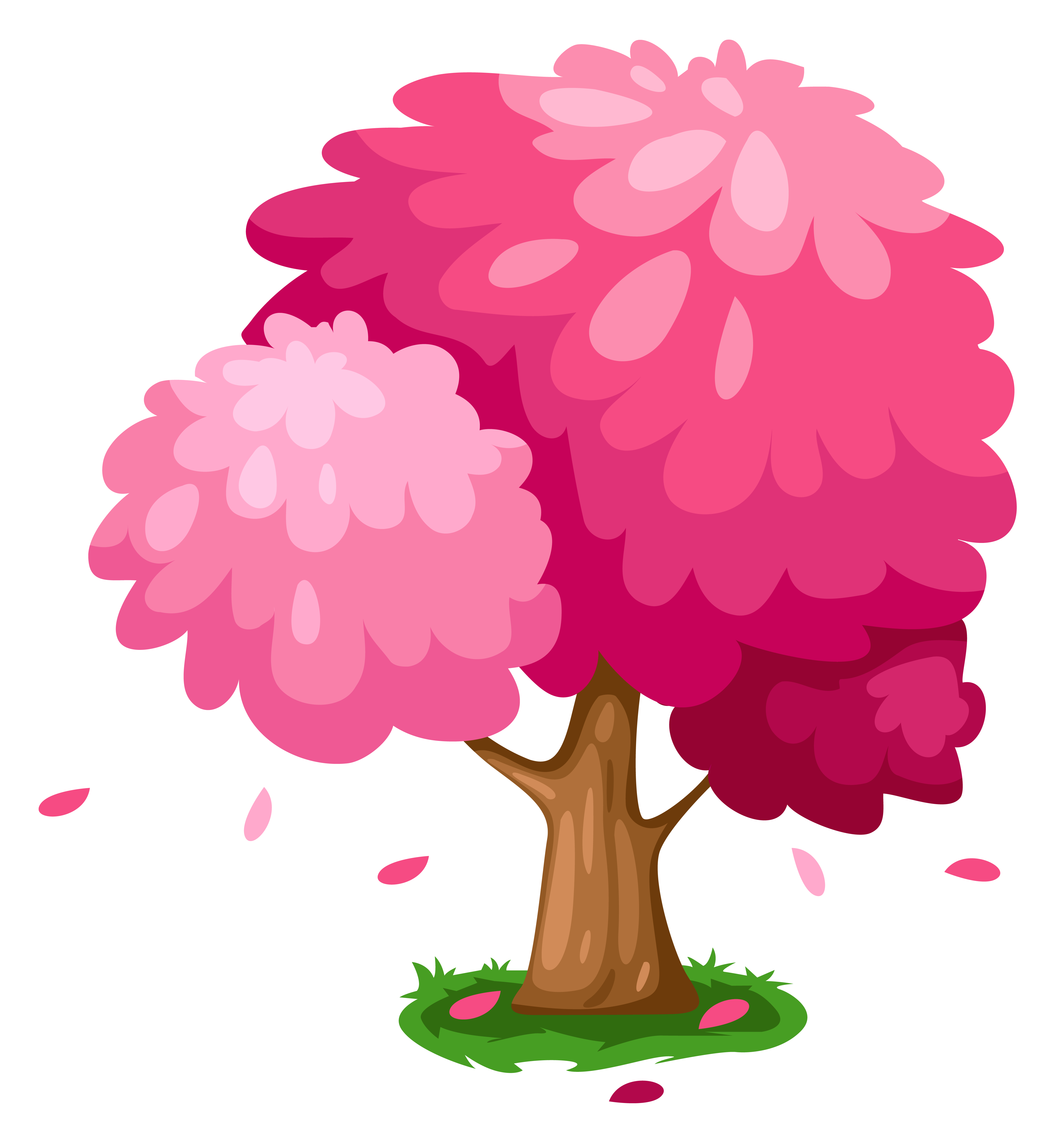 Cute Pink Spring Tree Clipart
