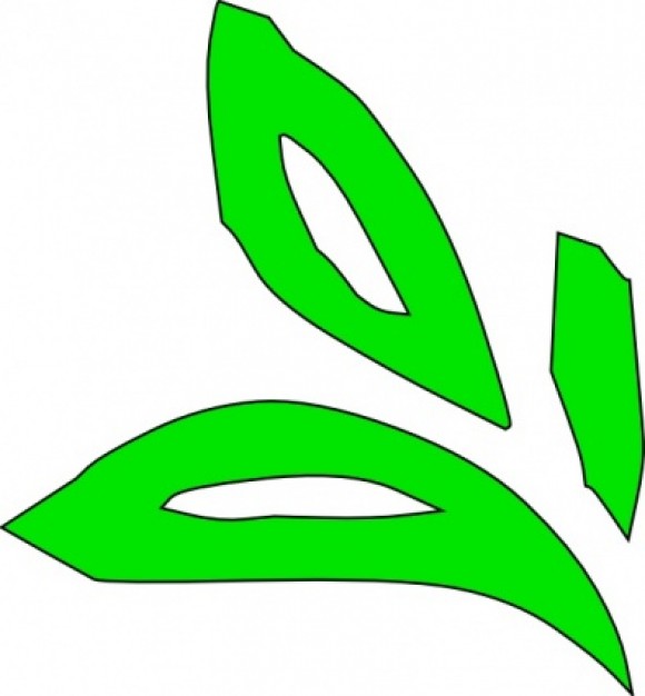 Green Plant Leaves Clip Art (.) - Cartoon vector #21802 | Download ...