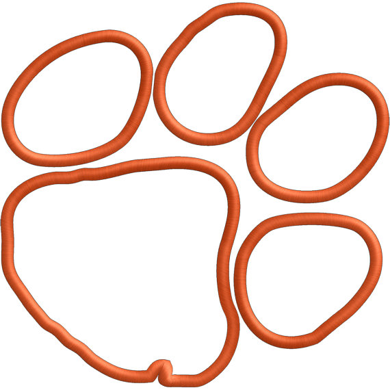 Tiger Paw Applique file only INSTANT by Verytrulyurstoo on Etsy