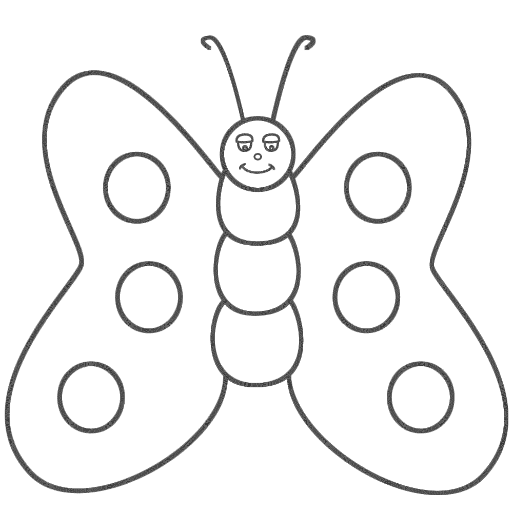 Coloring picture of butterfly