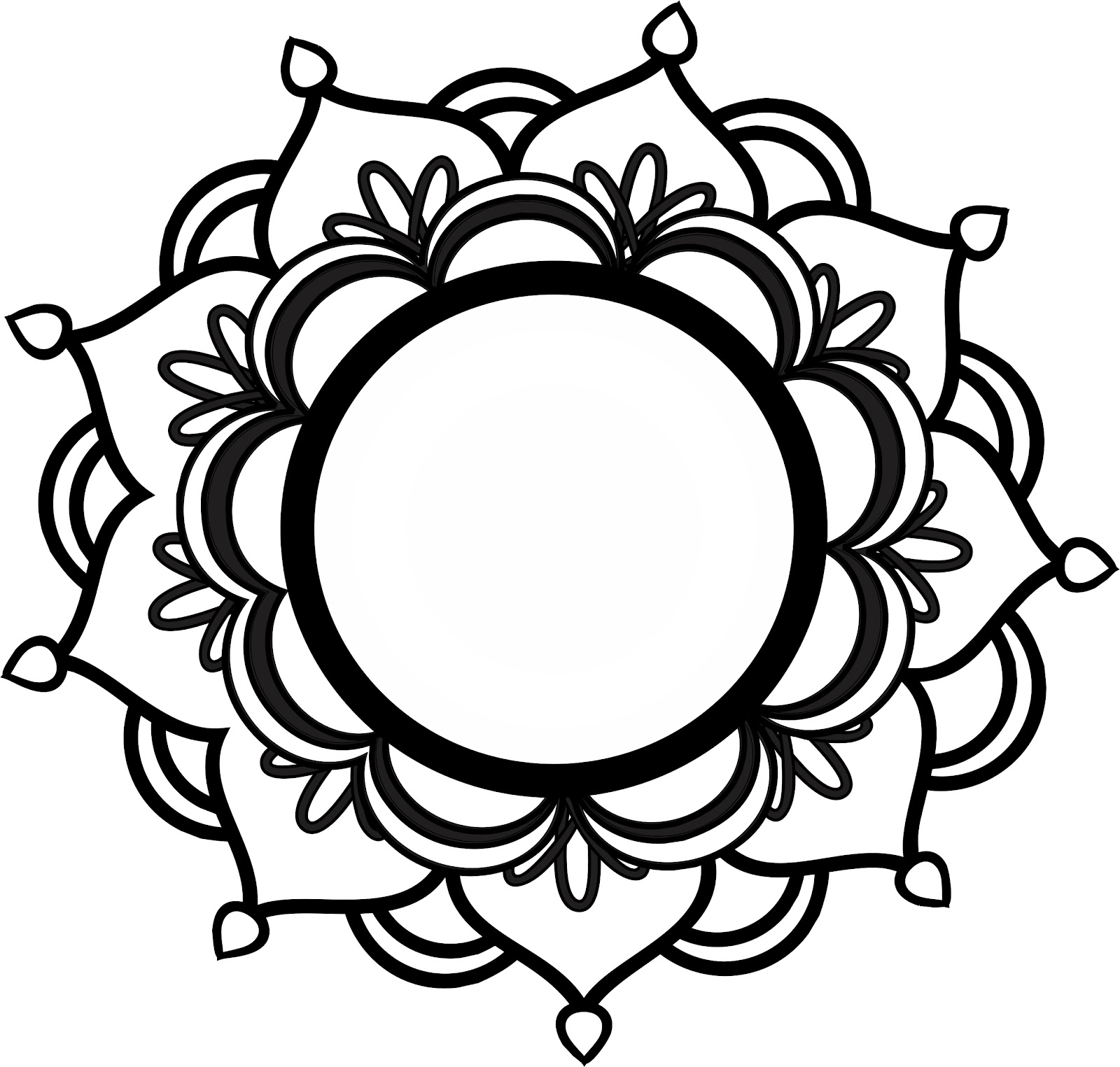Lotus Mandala Outline Pictures | Online Images Collection