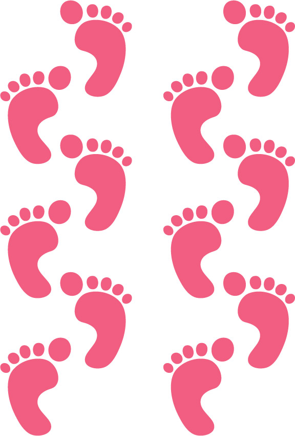 5HE071 - Baby Foot Prints Wall Decal Sticker [5HE071] - $9.00 ...