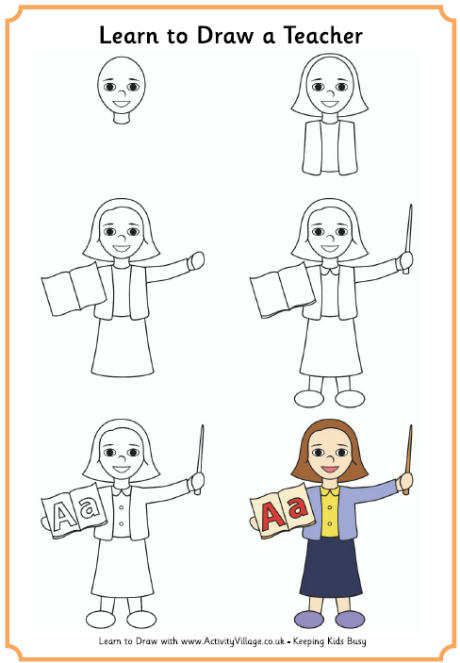 Learn to Draw a Teacher (Female)